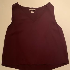 Babaton Aritzia Purple Cropped Blouse